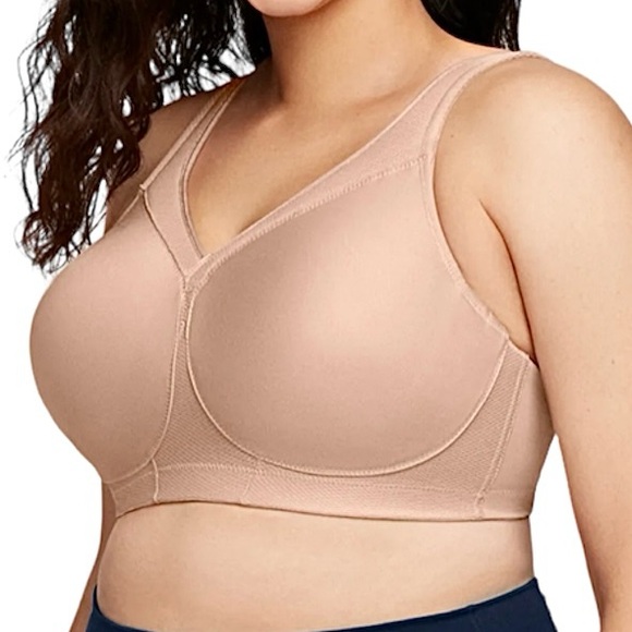 •Glamorise 38D MagicLift Seamless Nude Hybrid Support Bra! NEW! - Picture 1 of 15